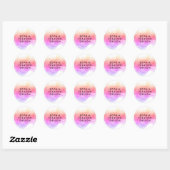 Sticker Rond Blot d'aquarelle Pastel (Feuille)