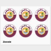 Sticker Rond blouson d'armes classique rond (Feuille)