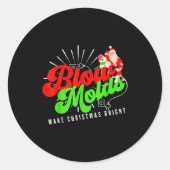 Sticker Rond Blow Molds Make Christmas Bright Groovy (Devant)