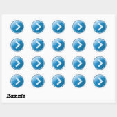 Sticker Rond Blue Arrow Button - Right (Feuille)