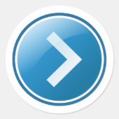 Sticker Rond Blue Arrow Button - Right (Devant)