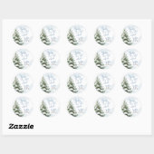 Sticker Rond Blue Baby It's Cold Outside Baby Shower (Feuille)