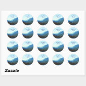 Sticker Rond Blue Banff (Feuille)