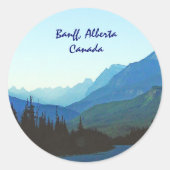 Sticker Rond Blue Banff (Devant)