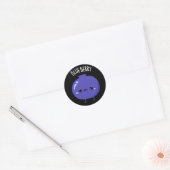 Sticker Rond Blue Berry Funny Blueberry Pun Dark BG (Enveloppe)