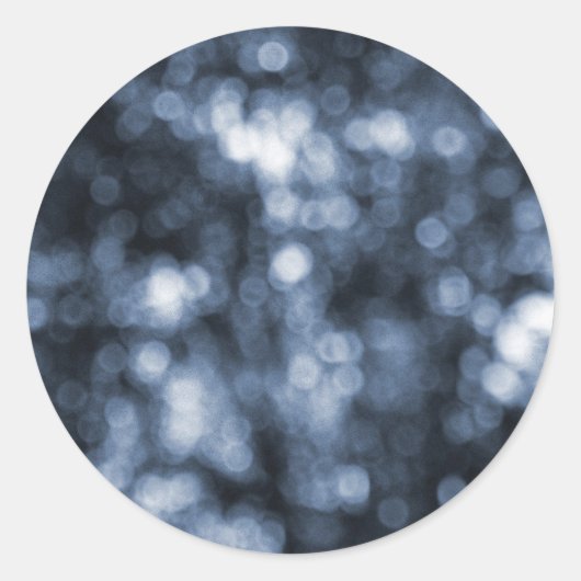 Sticker Rond Blue Bokeh (Devant)