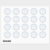 Sticker Rond Blue Bow Floral Graduation (Feuille)