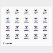 Sticker Rond Blue Car Racing Birthday (Feuille)