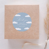 Sticker Rond Blue Cloud Neuf Baby shower