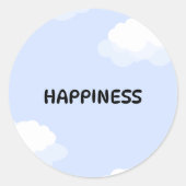 Sticker Rond Blue cute notebook  (Devant)