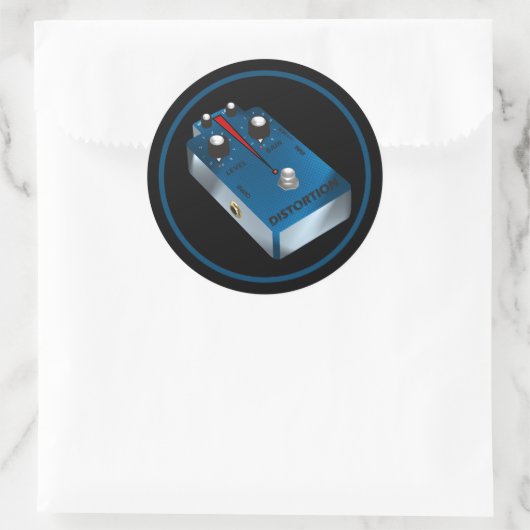 Sticker Rond Blue Distortion (Sac)