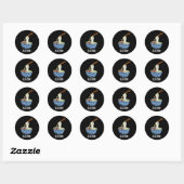 Sticker Rond Blue-don Funny Udon Pun Dark BG (Feuille)