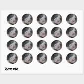 Sticker Rond Blue Eye Great Dane Puppy (Feuille)