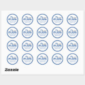 Sticker Rond Blue Futuristic Class of 2026 (Feuille)