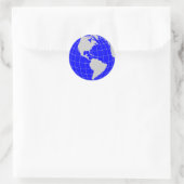Sticker Rond Blue Globe (Sac)