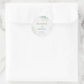 Sticker Rond Blue Gold ( Imitat) Watercolour Wedding Collection (Sac)