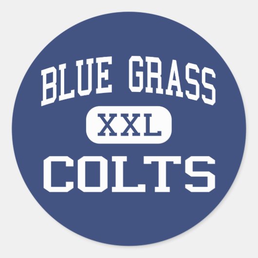 Sticker Rond Blue Grass Colts Middle Elizabethtown (Devant)