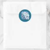 Sticker Rond  Blue Heron (Sac)