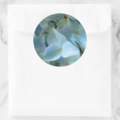 Sticker Rond Blue Hydrangea Fleurs Florales Photo (Sac)