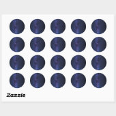 Sticker Rond Blue infinite galaxy (Feuille)