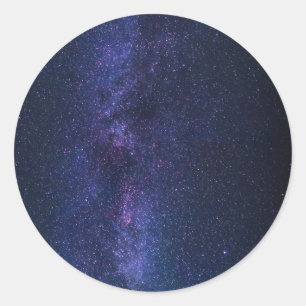Sticker Rond Blue infinite galaxy