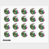 Sticker Rond Blue Jay (Feuille)