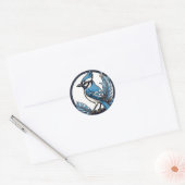 Sticker Rond Blue Jay Bird (Enveloppe)