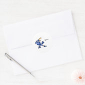 Sticker Rond Blue Jay Jouer Au Baseball (Enveloppe)