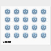 Sticker Rond Blue Jean Baby Baby Shower (Feuille)