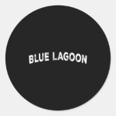 Sticker Rond Blue Lagoon  (Devant)