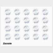Sticker Rond Blue Leaf Bar Mitzvah (Feuille)