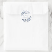 Sticker Rond Blue Leaf Bar Mitzvah (Sac)