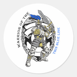 STICKER ROND BLUE LINE MINCE