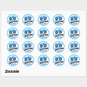 Sticker Rond Blue Little Brother Monster Truck Custom Name (Feuille)