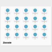 Sticker Rond Blue Lollipop (Feuille)