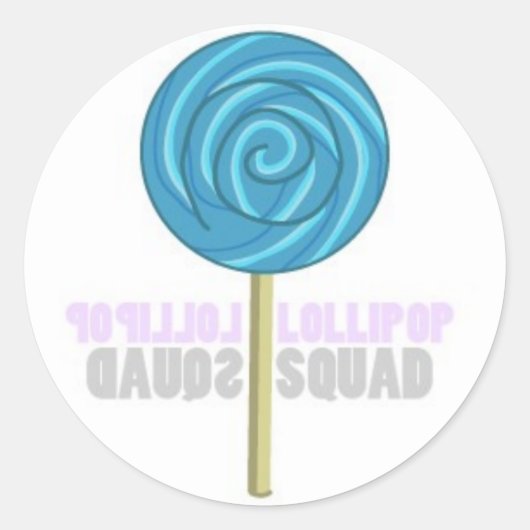 Sticker Rond Blue Lollipop (Devant)