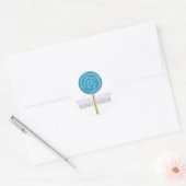 Sticker Rond Blue Lollipop (Enveloppe)