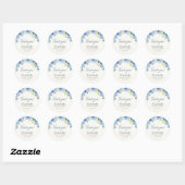 Sticker Rond Blue Mediterranean Lemon Bridal shower (Feuille)