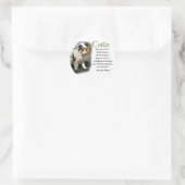 Sticker Rond Blue Merle Rough Collie Cadeaux (Sac)