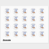 Sticker Rond Blue Mixer Bread Bakery Pastry Chef (Feuille)