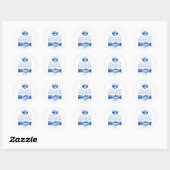 Sticker Rond Blue Nautical Party Thème (Feuille)