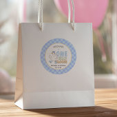 Sticker Rond Blue One Silly Goose-Boy's First Birthday