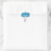 Sticker Rond Blue Open Lotus (Sac)