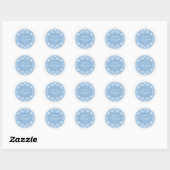 Sticker Rond Blue Papel Picado Boy Baby shower (Feuille)