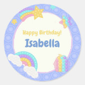 Sticker Rond Blue Pop It (Devant)