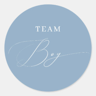 Sticker Rond Blue Script Team Boy Genre Reveillez