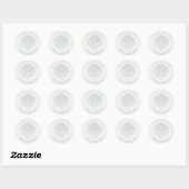 Sticker Rond Blue shell Christening baptism Thank you (Feuille)