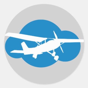 Sticker Rond Blue Sky Aviation