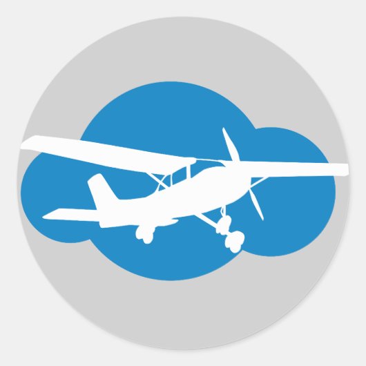 Sticker Rond Blue Sky Aviation (Devant)