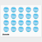 Sticker Rond Blue Sky Sea Nuds Élégant Modèle Blank tendance (Feuille)